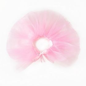 Pet TUTU Gauze Skirt Bright Silk Yarn Dog Strap Skirt (Option: Pink-M)