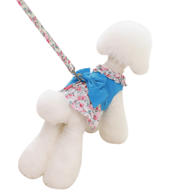 Dog Dress Bowknot Floral Dress Cute Rosette Dog Sundress Dog Princess Dresses (size: XS)