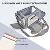Pet Carrier for Cats, Dogs and Puppies, Gray, (Suitable For Daily Travel), 22 Lbs